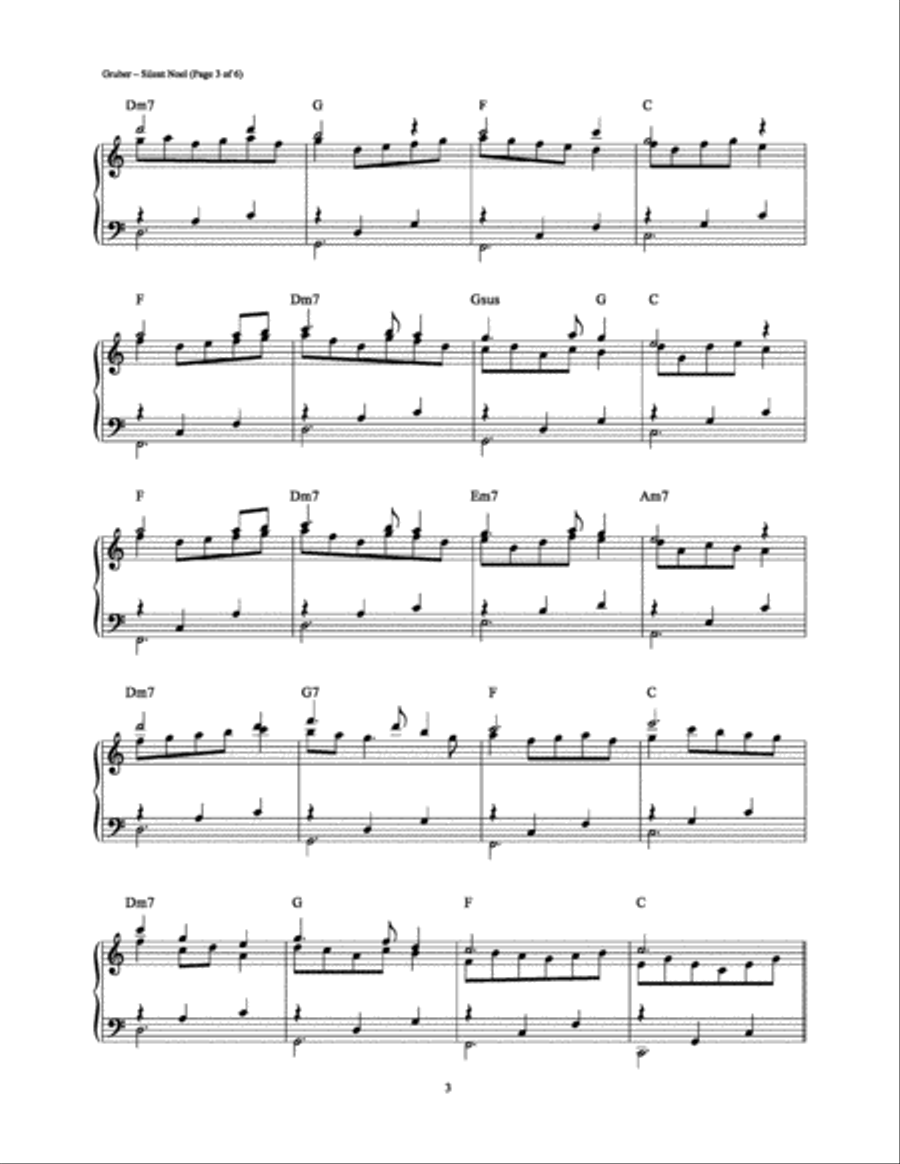 Silent Noel Silent Noel Piano Solo scores gallery preview page 3