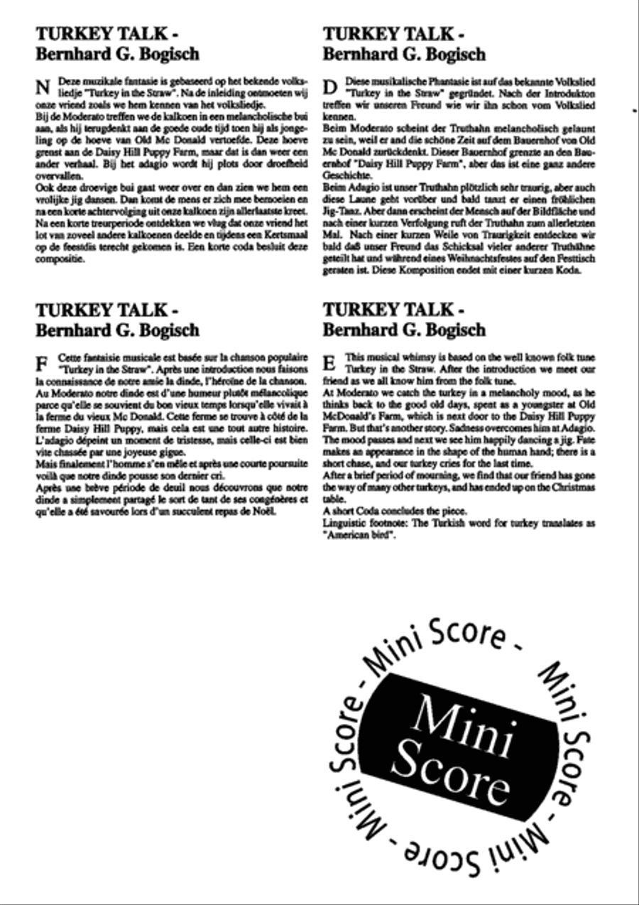 Turkey Talk Concert Band scores gallery preview page 23