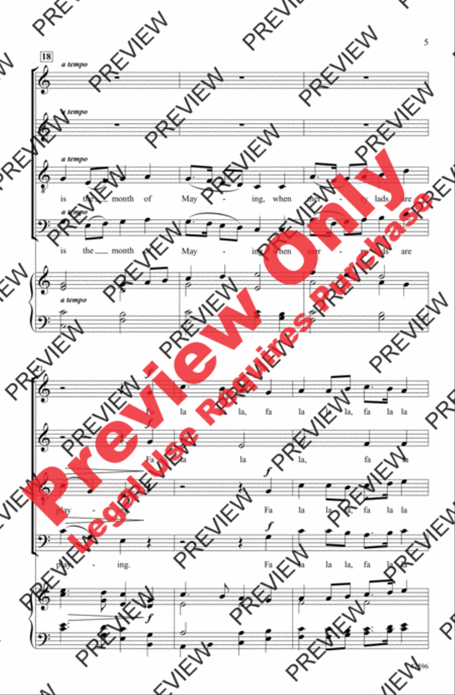 In the Pretty Springtime 4-Part scores gallery preview page 5