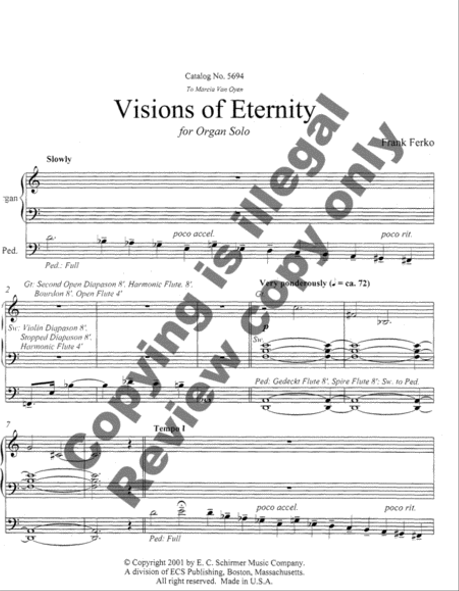 Visions of Eternity Organ scores gallery preview page 3