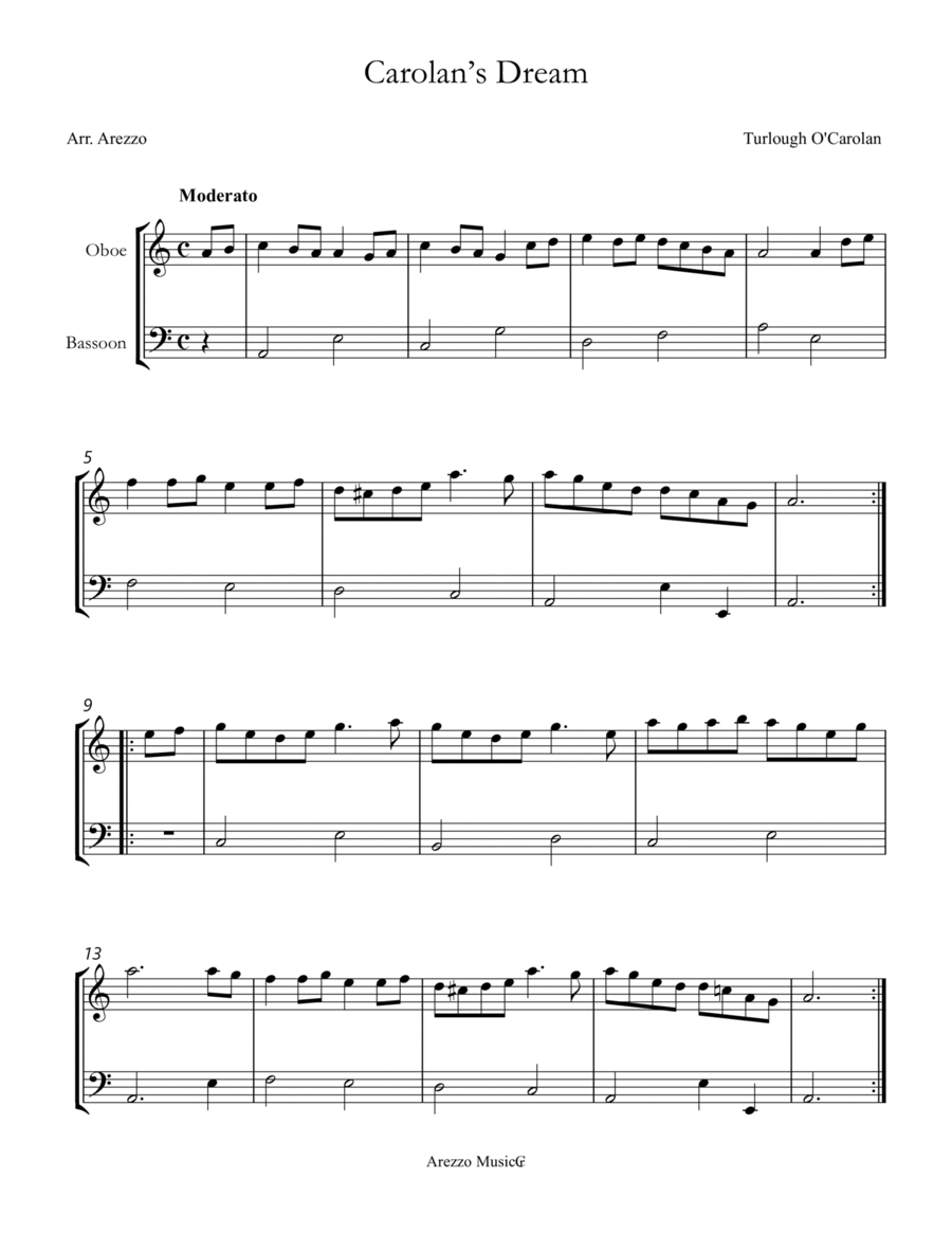 carolan’s dream oboe and bassoon sheet music image number null
