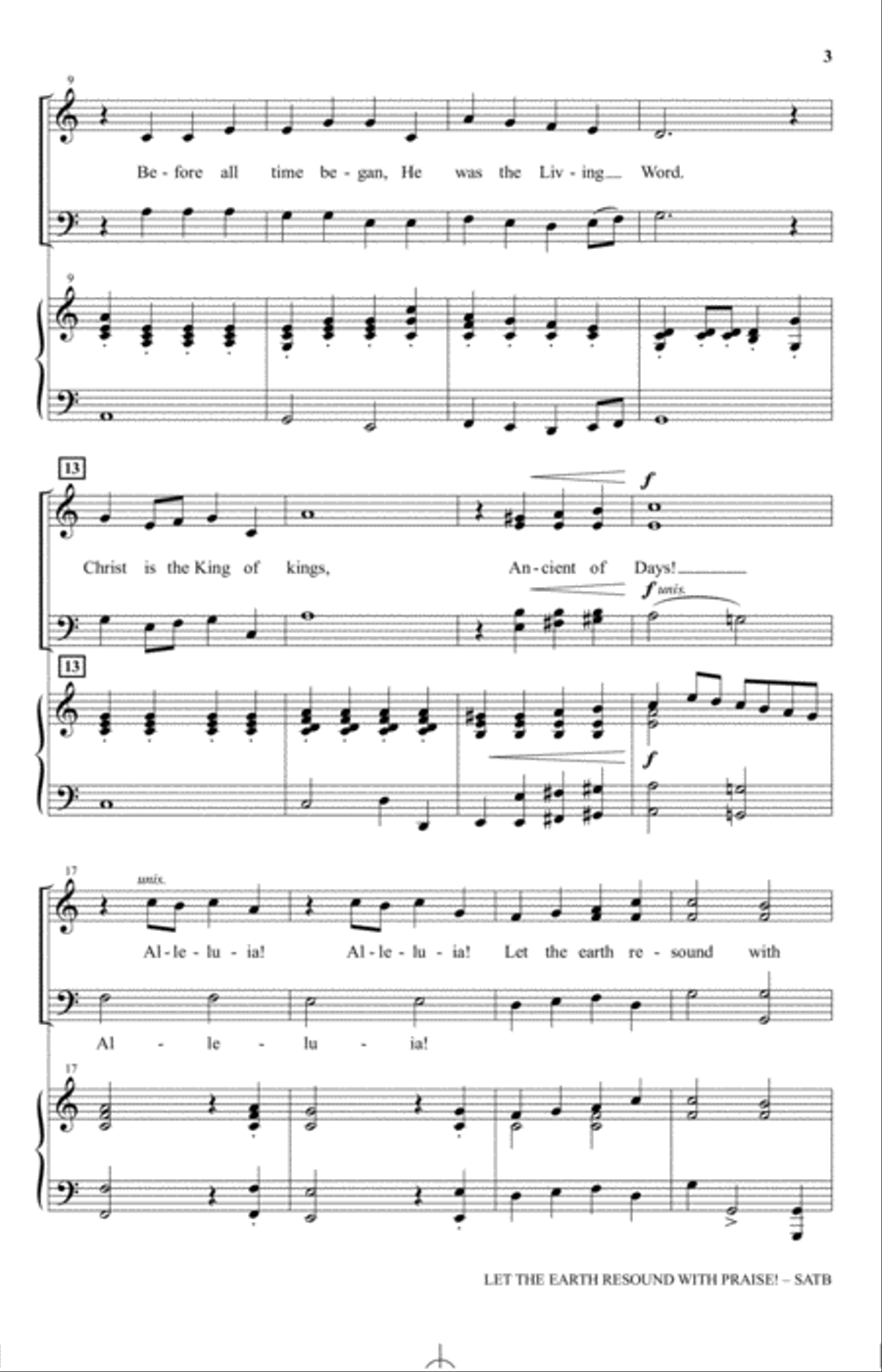 Let The Earth Resound With Praise! 4-Part scores gallery preview page 2