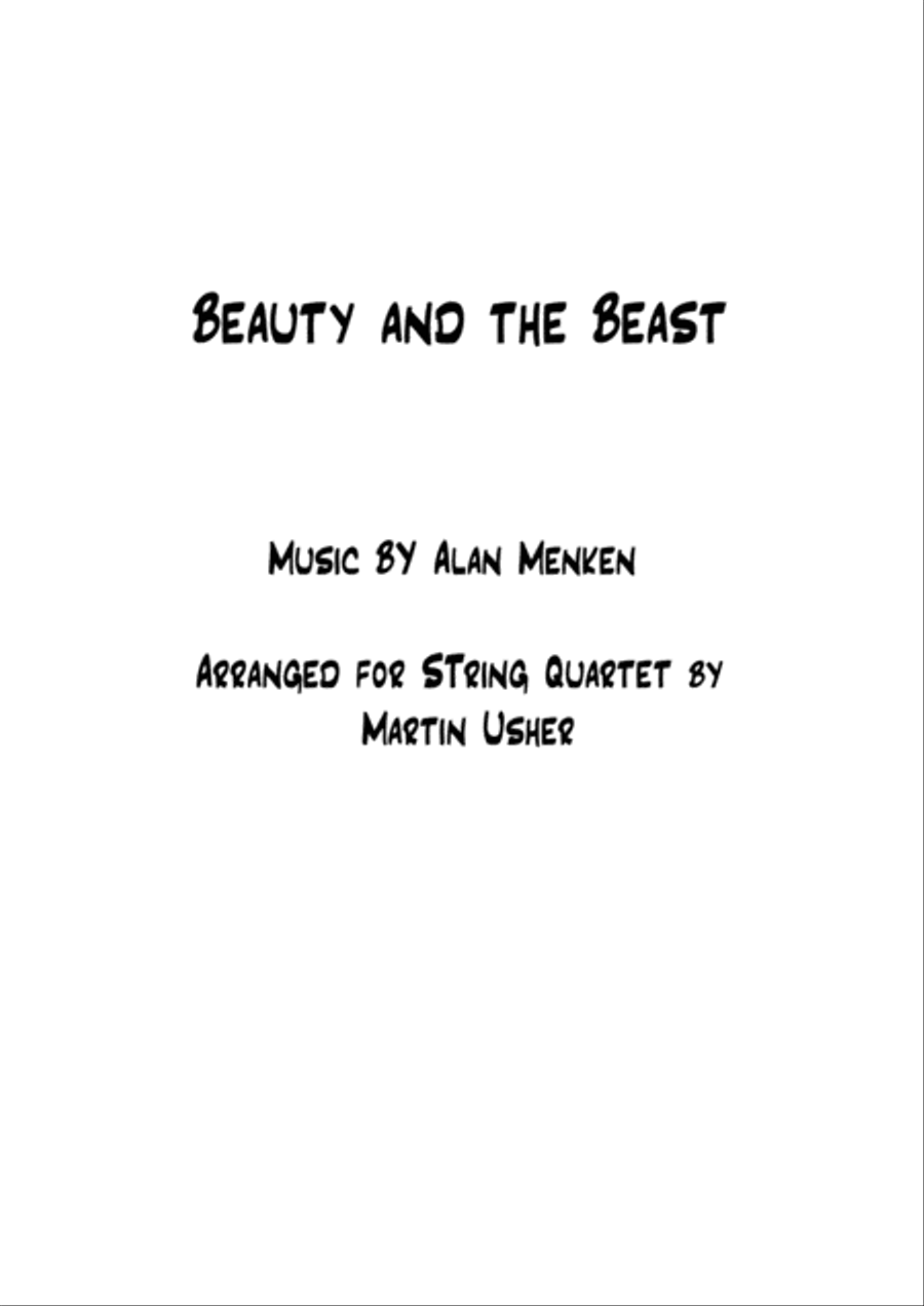 Beauty And The Beast Beauty And The Beast String Quartet scores gallery preview page 1