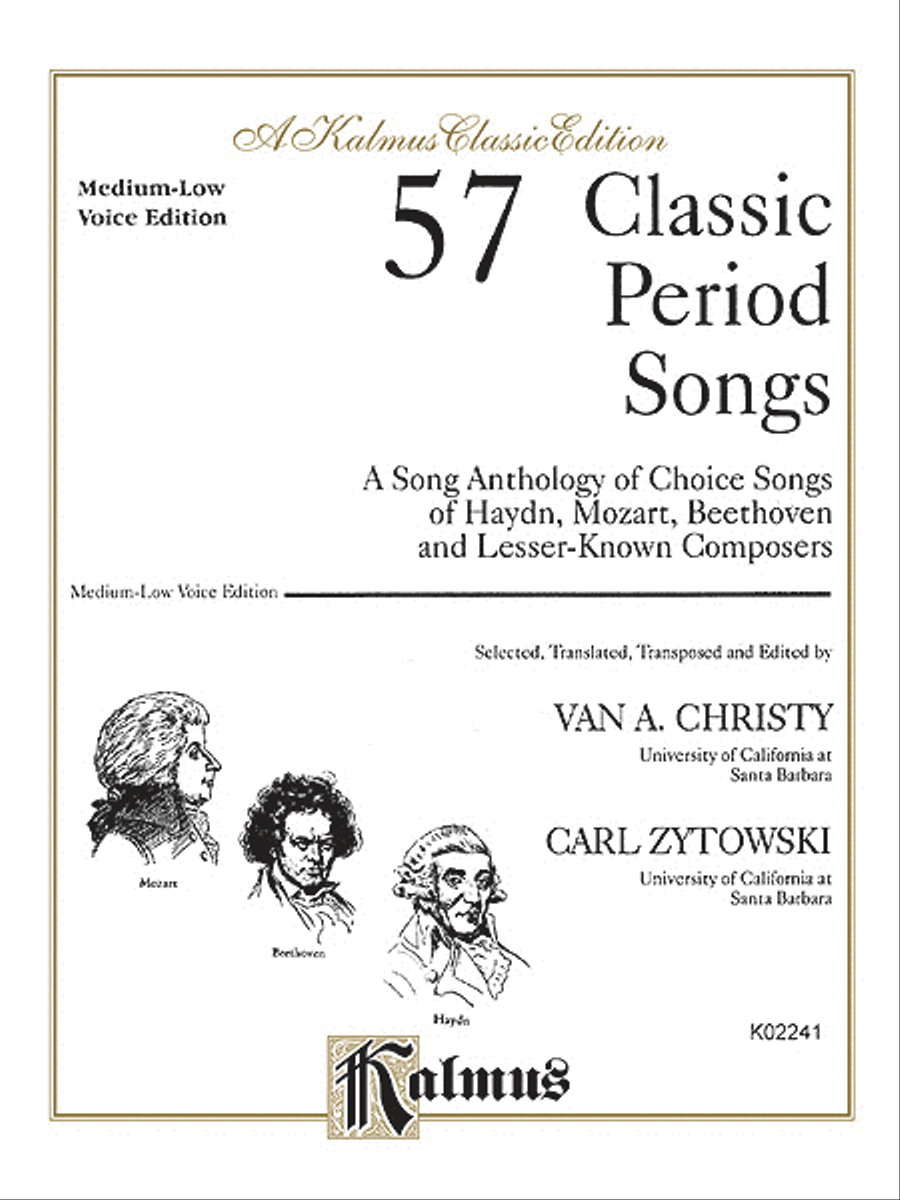 57 Classic Period Songs 57 Classic Period Songs Medium-Low Voice scores gallery preview page 1