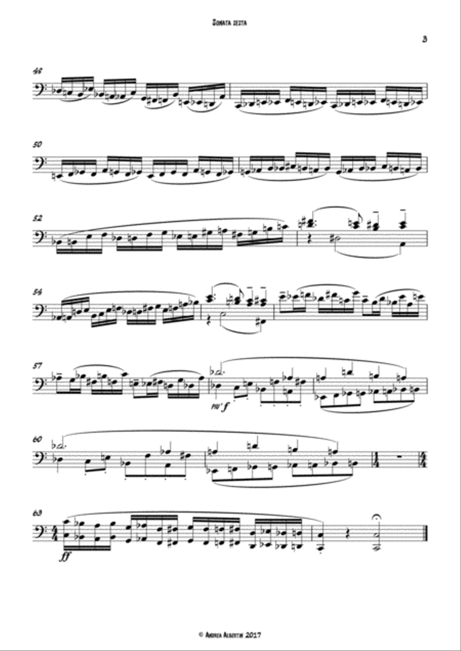 Sonata Sesta, for solo pedal Organ Solo scores gallery preview page 6
