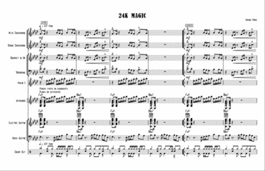 24K Magic Large Ensemble scores gallery preview page 1