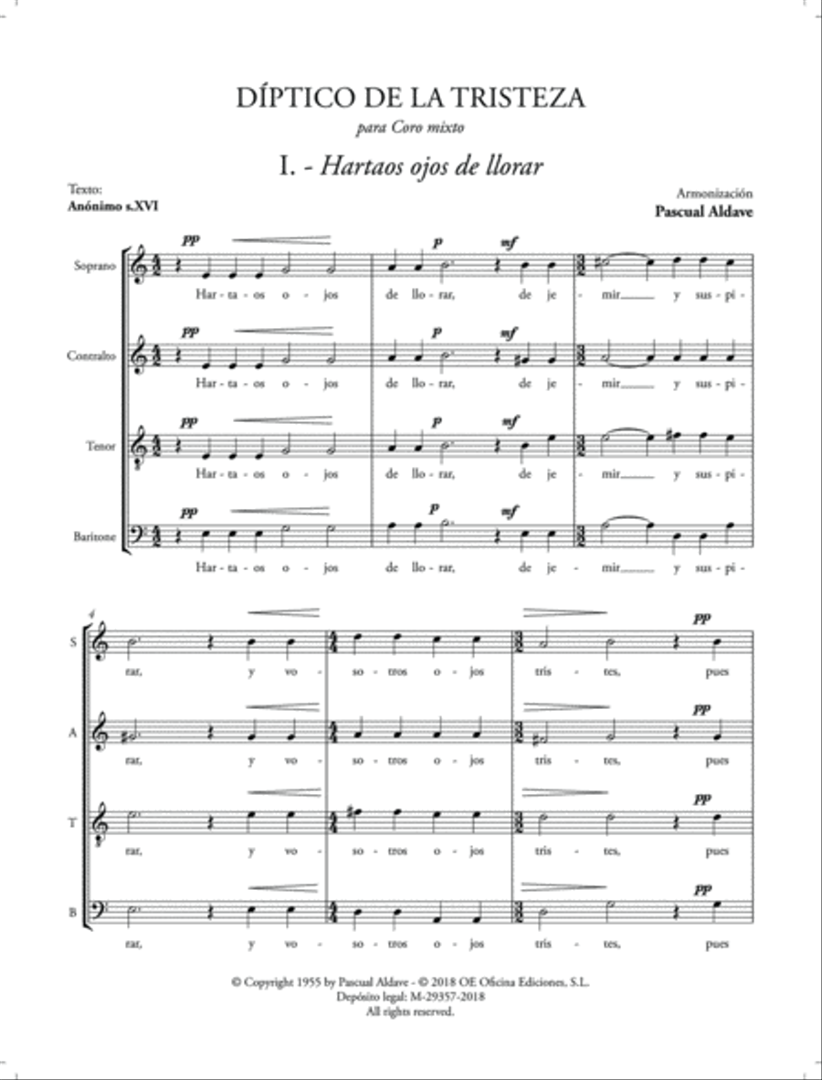 DÍPTICO DE LA TRISTEZA 4-Part scores gallery preview page 6