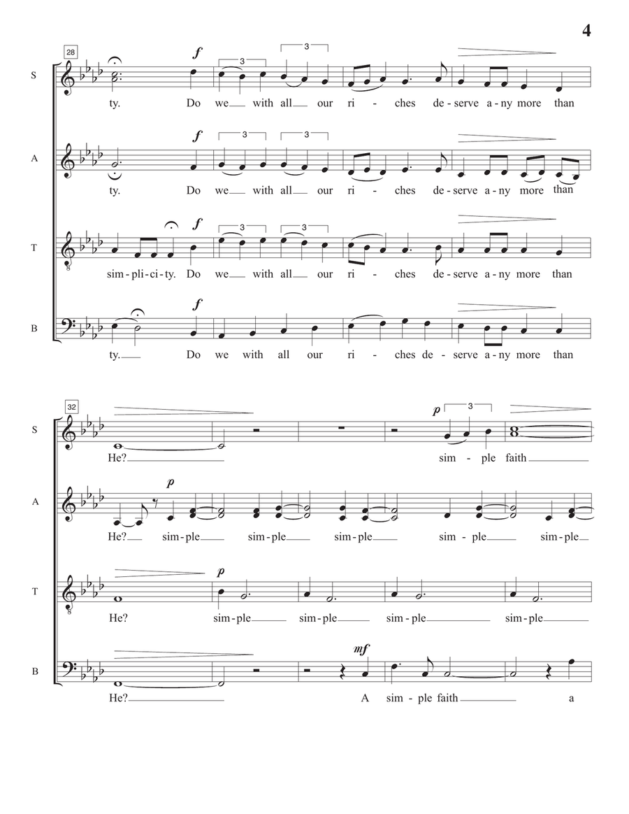 God of Light - SATB unaccompanied Christmas reflections 4-Part scores gallery preview page 5