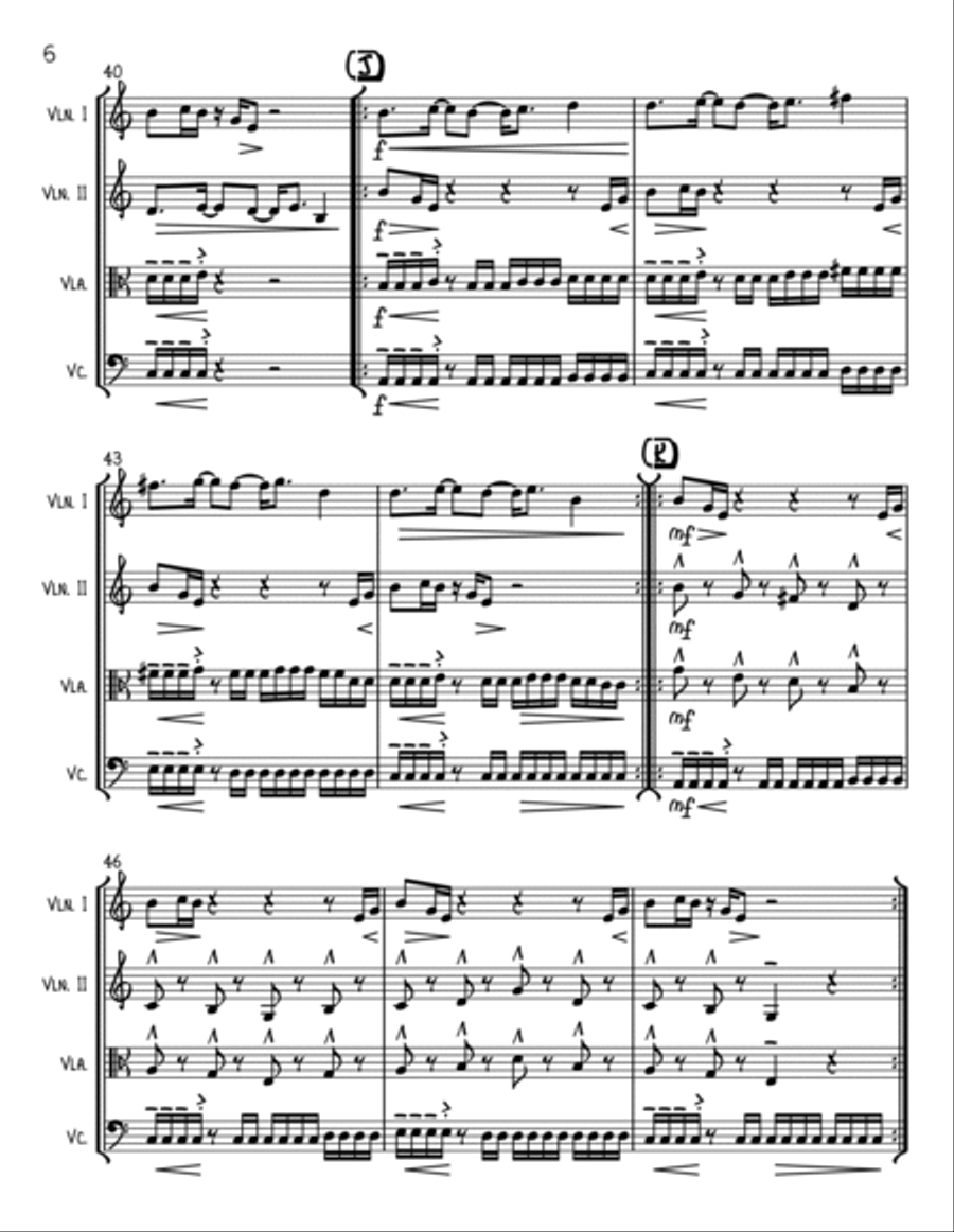 Doin' It Right String Quartet scores gallery preview page 6