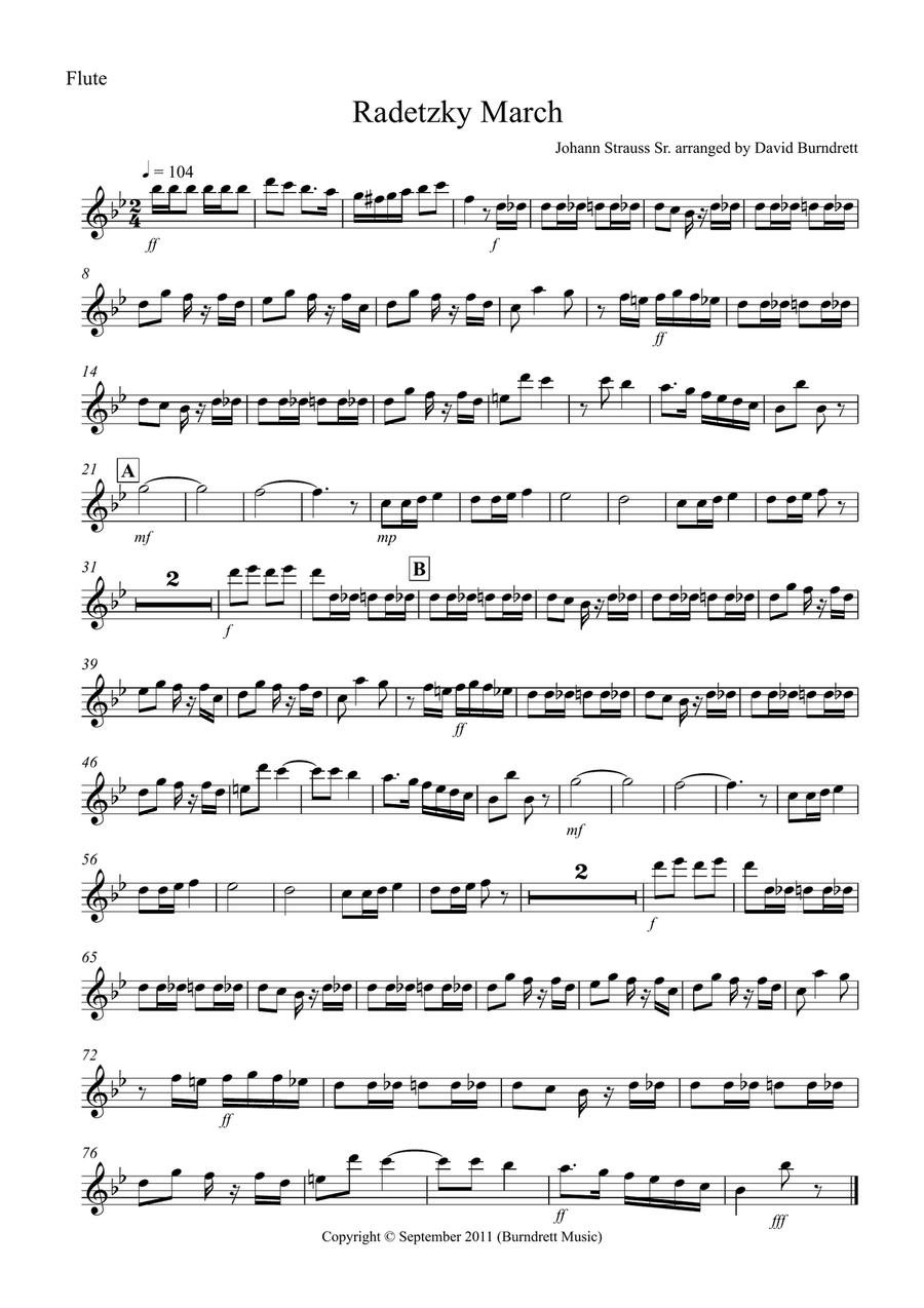 Radetzky March for School Wind Band Concert Band scores gallery preview page 5