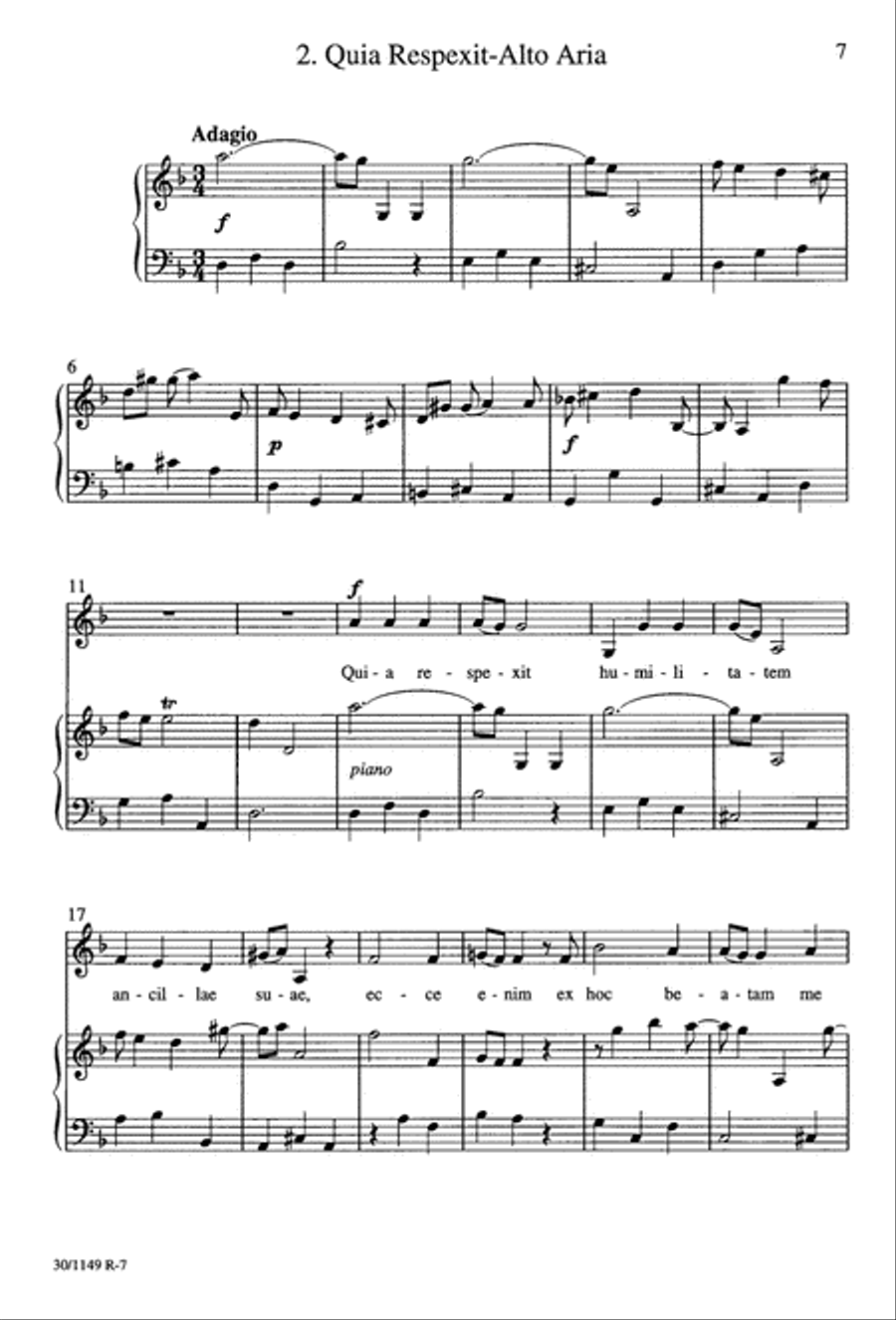 Magnificat in F - Choral Score 4-Part scores gallery preview page 17