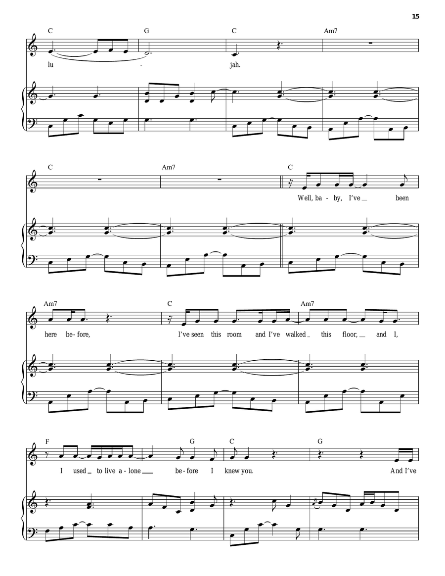 Hallelujah Hallelujah Piano, Vocal scores gallery preview page 6