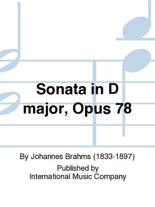 Book cover for Sonata In D Major, Opus 78. Transcribed By Brahms