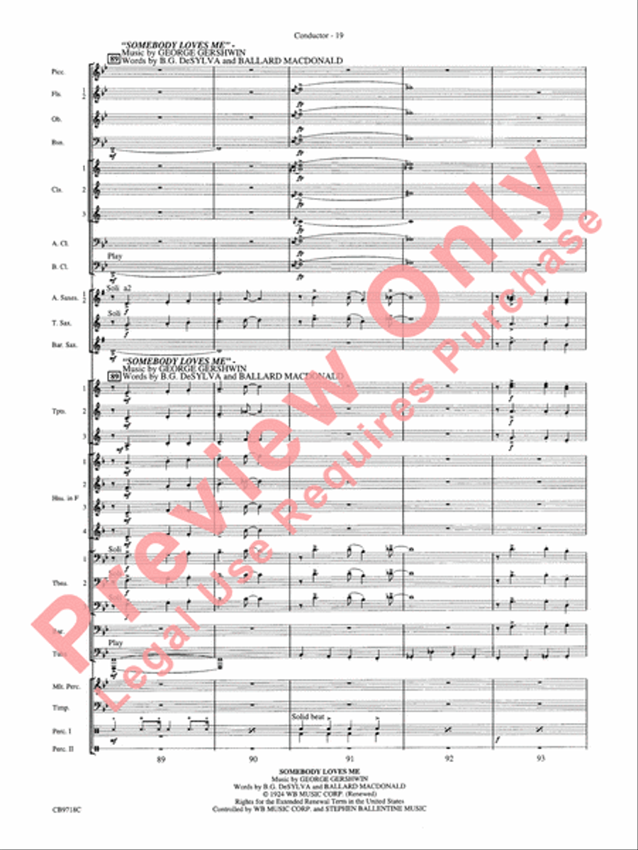 Gershwin! (Medley) Gershwin! (Medley) Concert Band scores gallery preview page 22