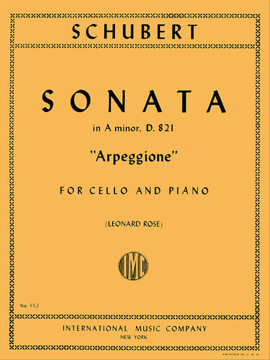 Sonata in A minor 'Arpeggione', D. 821 Piano Accompaniment scores gallery preview page 1