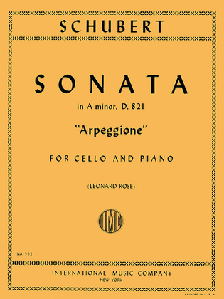 Book cover for Sonata in A minor 'Arpeggione', D. 821