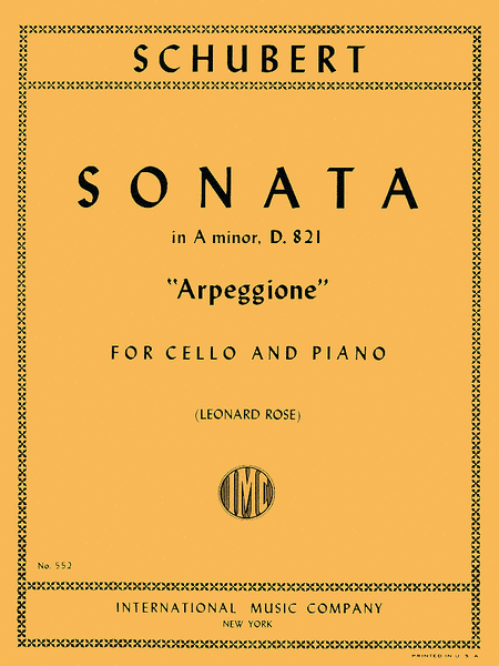 Sonata in A minor 'Arpeggione', D. 821