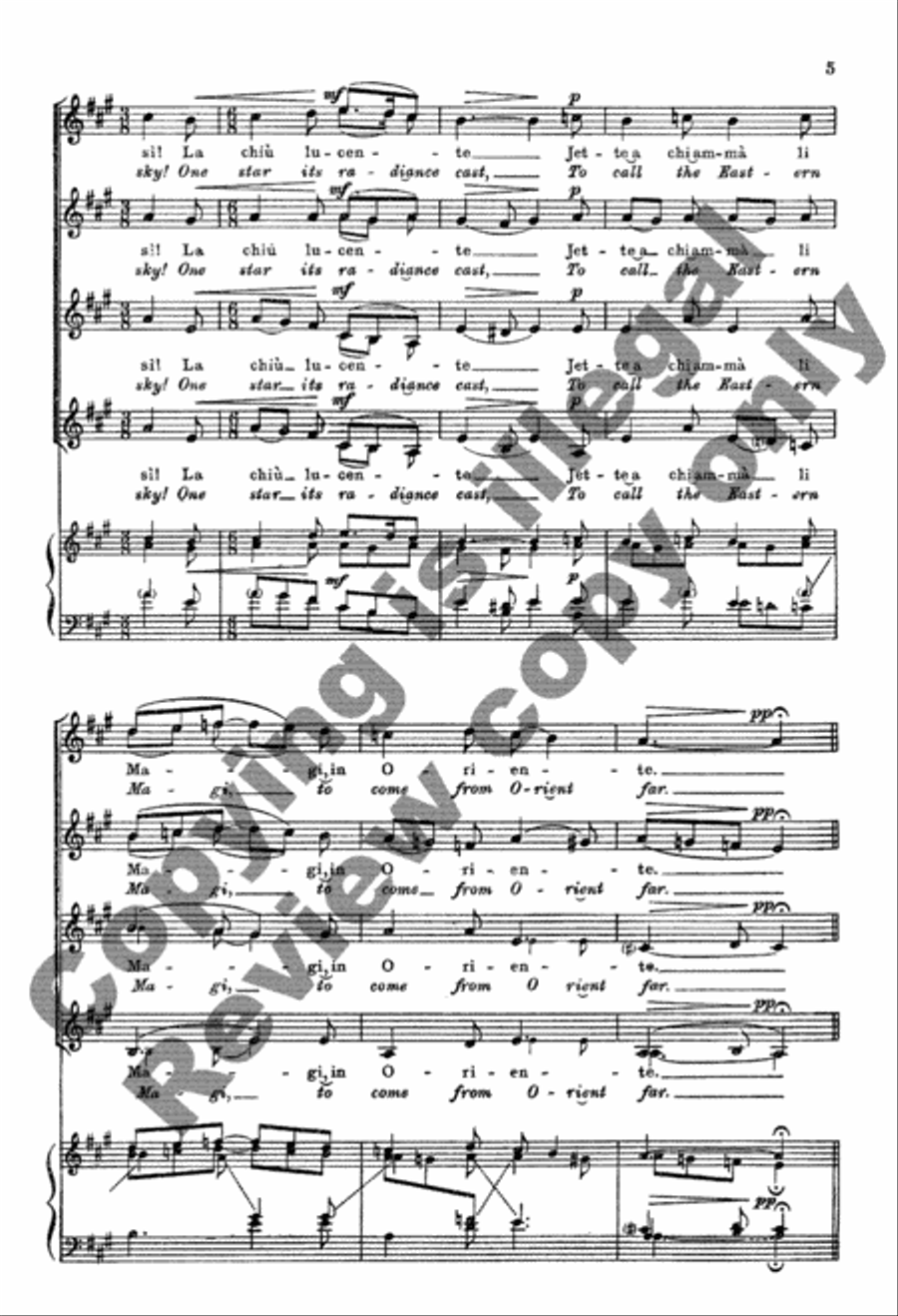 Song of the Bagpipers (Canzone d'i Zampognari) SSAA scores gallery preview page 4
