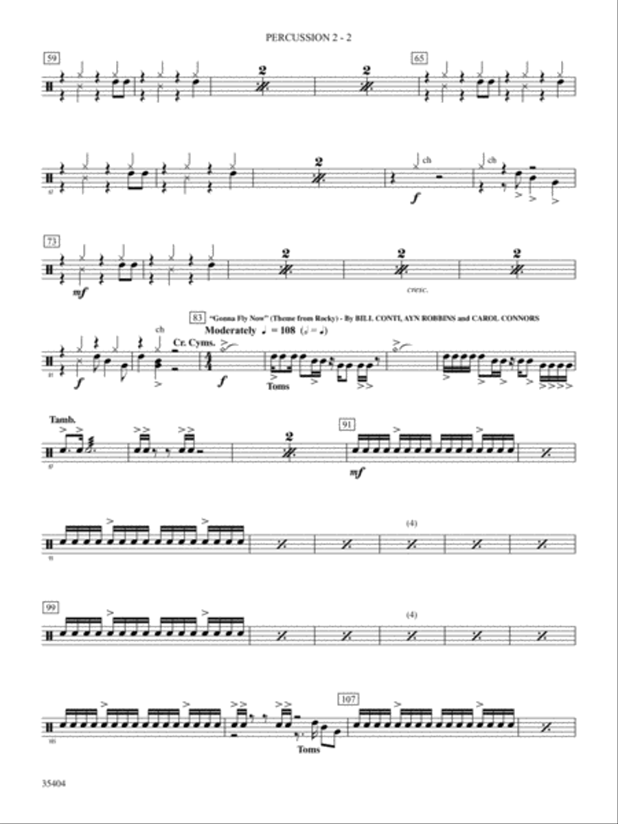 Maynard Madness: 2nd Percussion Concert Band scores gallery preview page 2