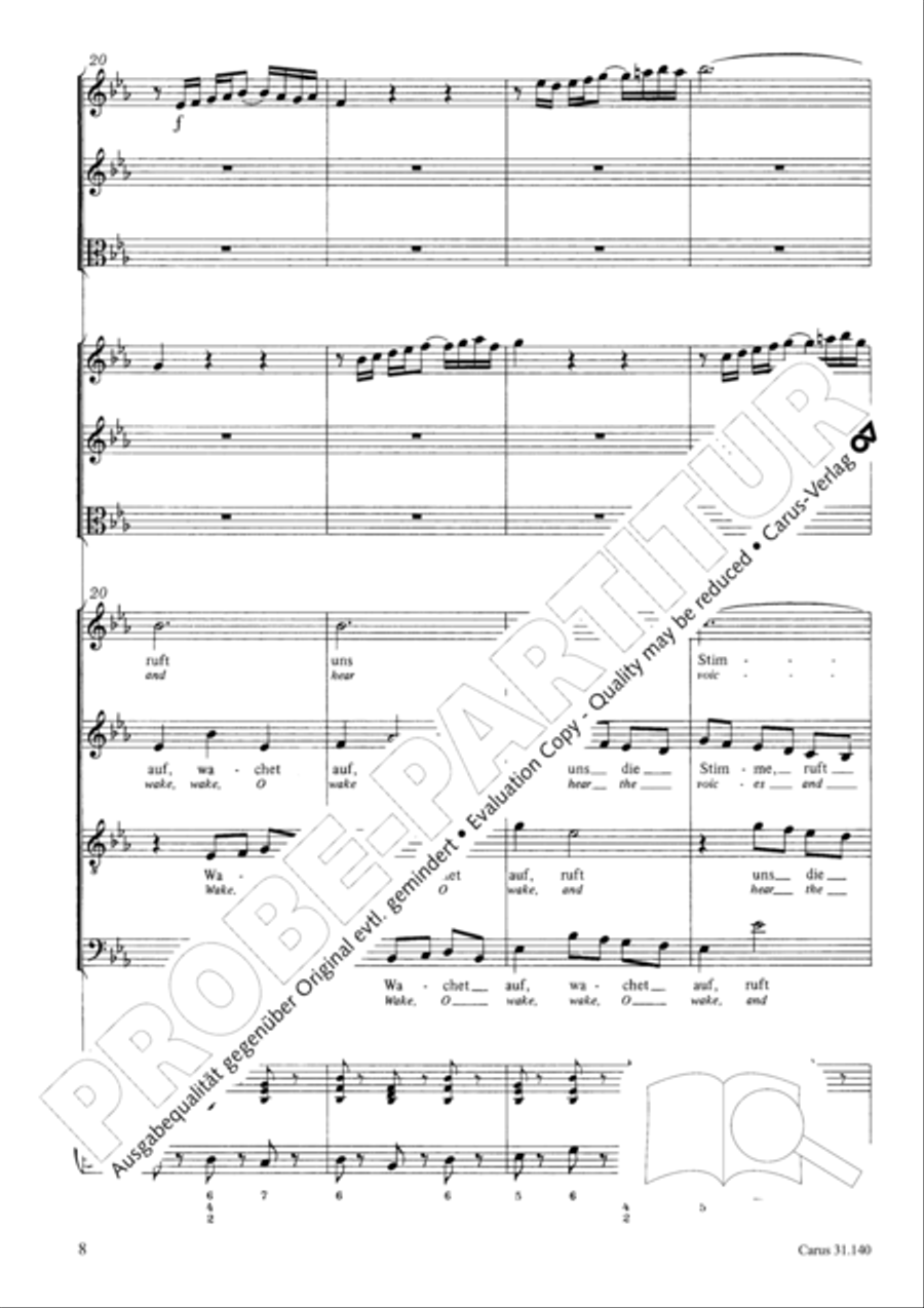 Wake, o wake and hear the voices STB scores gallery preview page 9