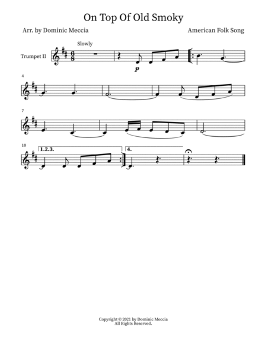 On Top Of Old Smoky On Top Of Old Smoky Brass Ensemble scores gallery preview page 4