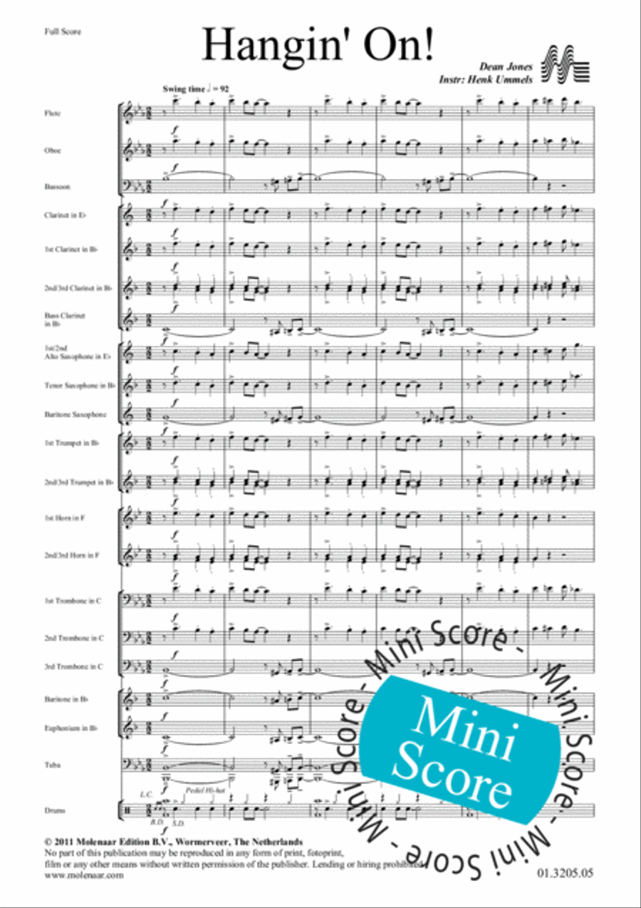 Hangin' On! Concert Band scores gallery preview page 5