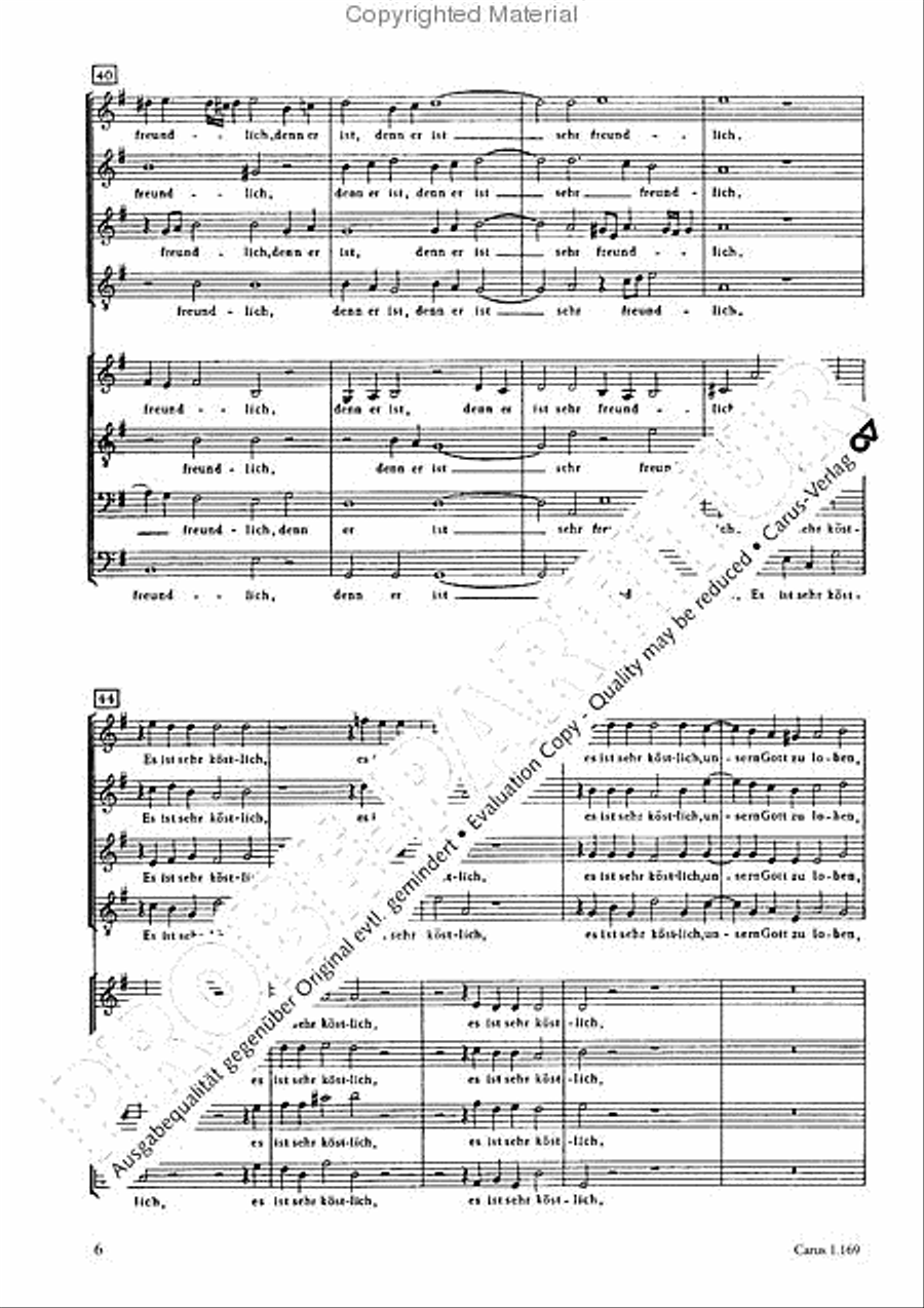Lobet den Herren, denn er ist sehr Choir scores gallery preview page 7