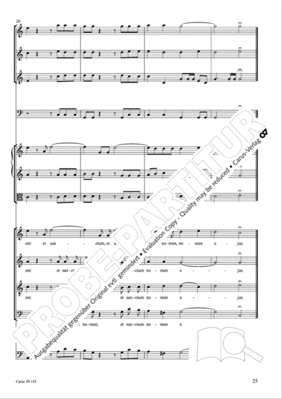 Magnificat in C major 4-Part scores gallery preview page 26