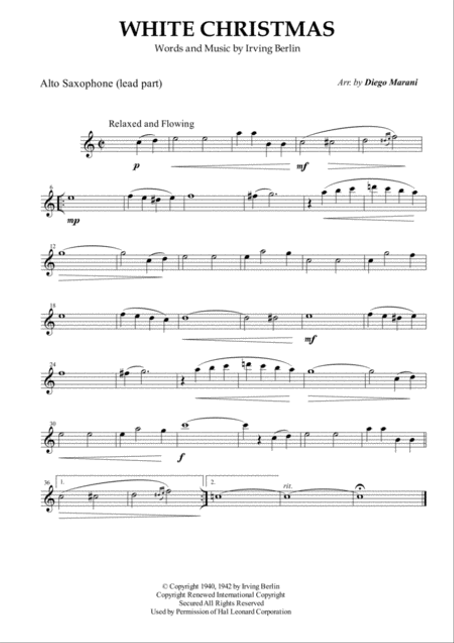 White Christmas Woodwind Quintet scores gallery preview page 2