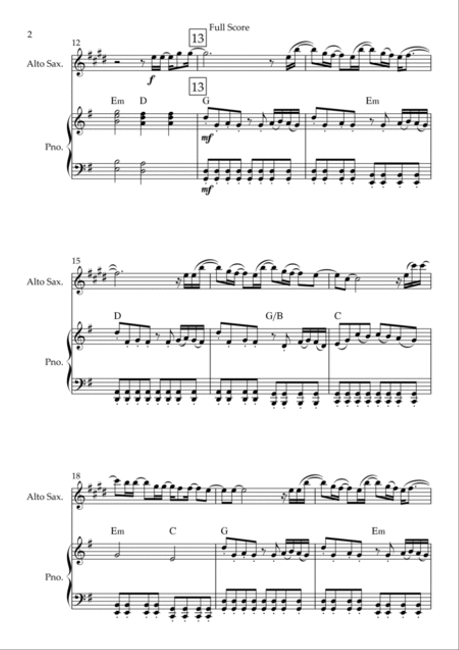 So Will I (100 Billion X) Alto Saxophone scores gallery preview page 2