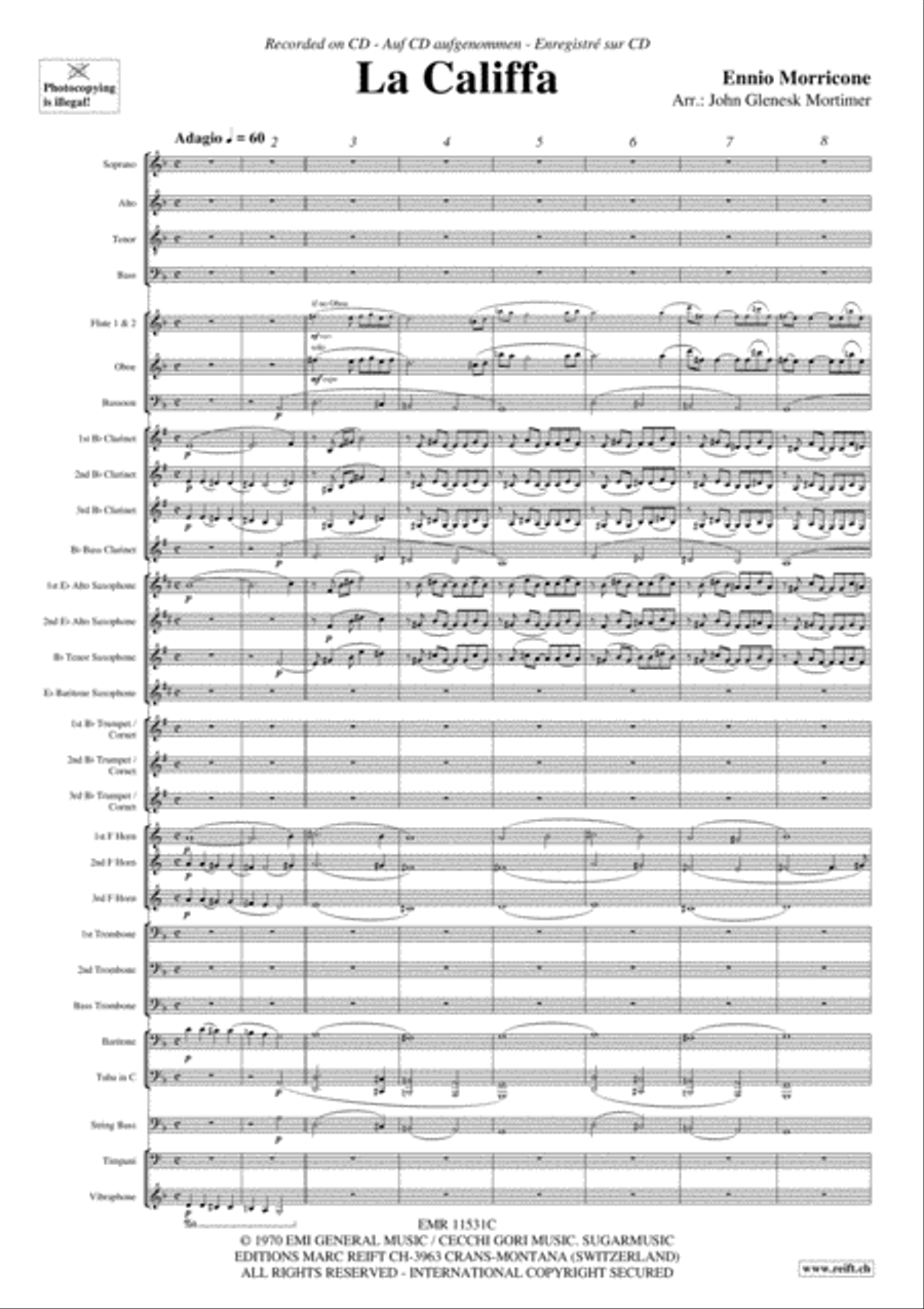 La Califfa 4-Part scores gallery preview page 4