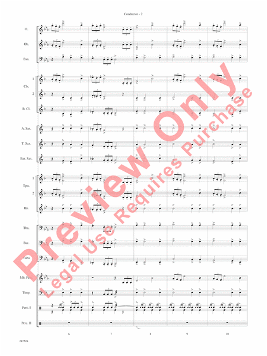 Selections from The Star Wars Saga Concert Band scores gallery preview page 5