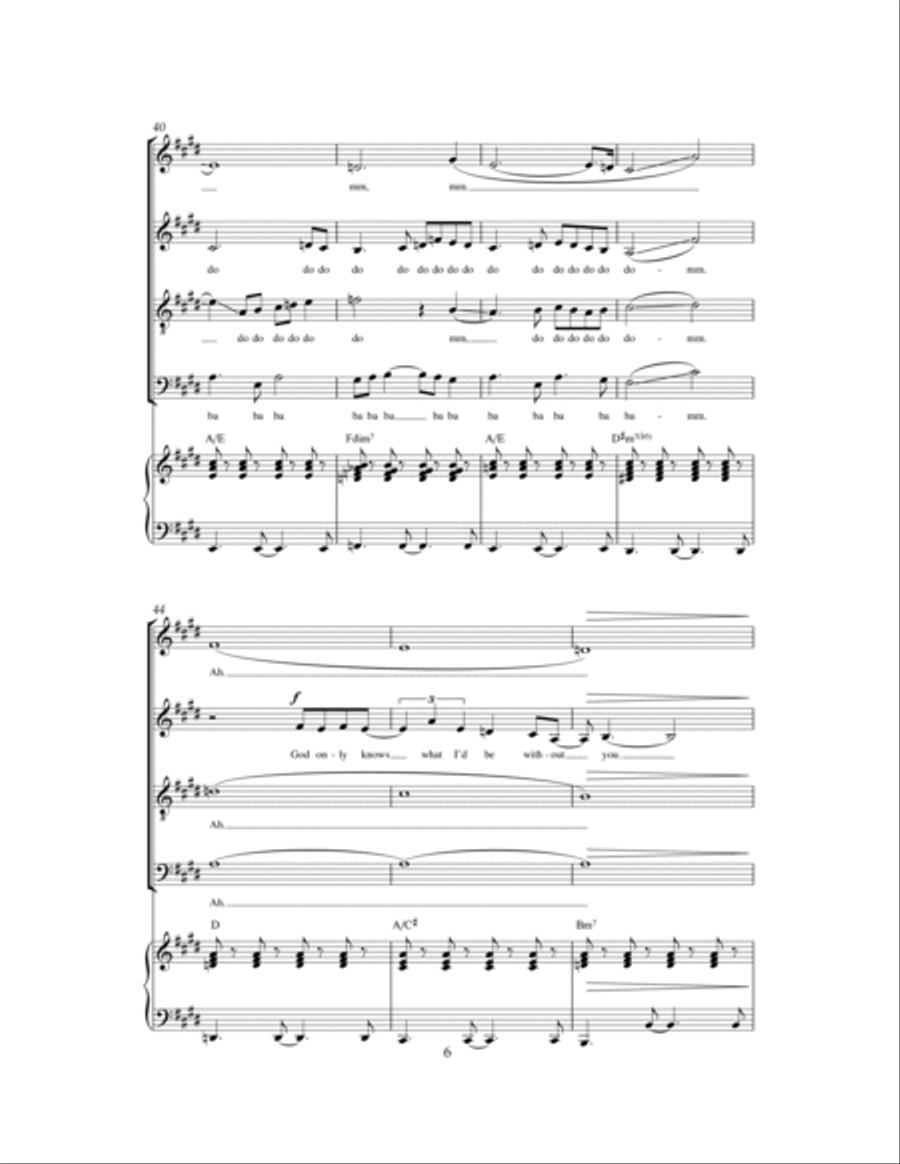 God Only Knows 4-Part scores gallery preview page 6