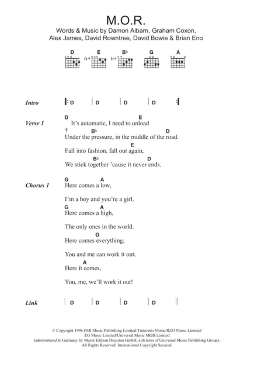 M.O.R. M.O.R. Acoustic Guitar scores gallery preview page 1