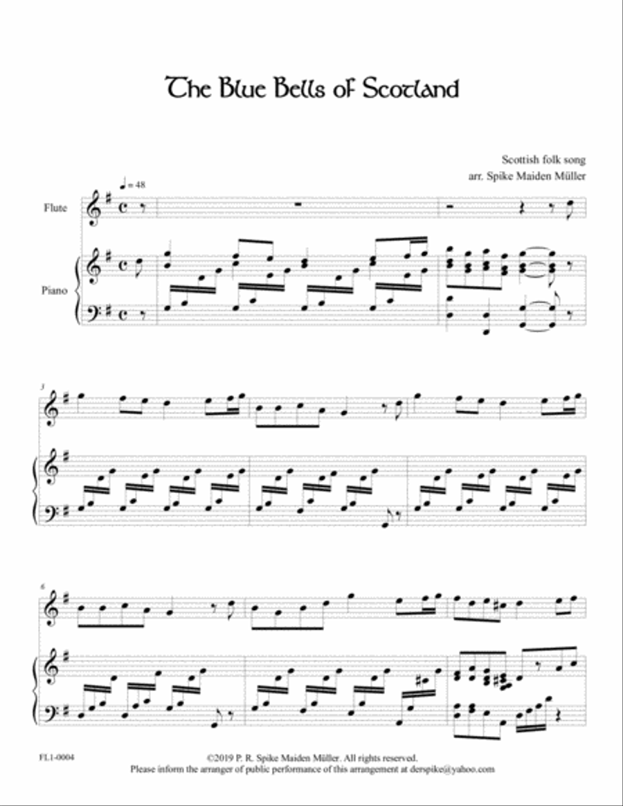 The Blue Bells of Scotland Woodwind Duet scores gallery preview page 1