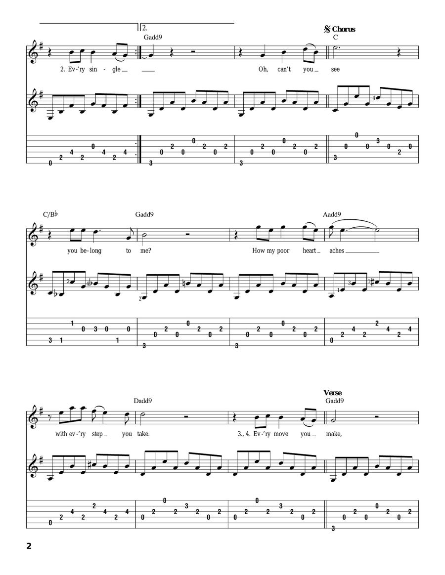 Every Breath You Take Every Breath You Take Acoustic Guitar scores gallery preview page 2