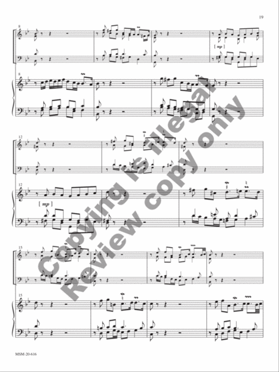 Antiphonies: Four Renaissance and Baroque Dialogues for Organ and Brass Quartet Organ scores gallery preview page 23