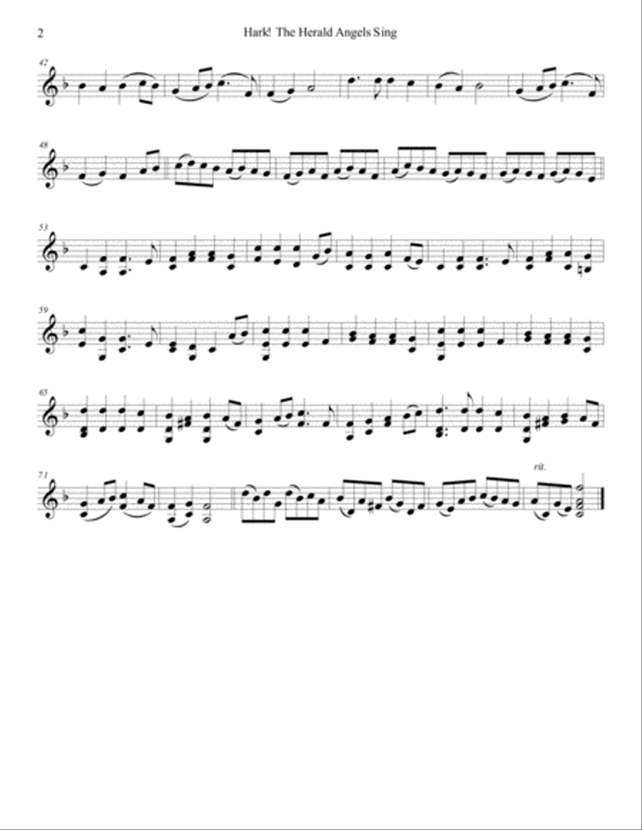 Traditional Christmas Carols for Solo Violin Violin Solo scores gallery preview page 6