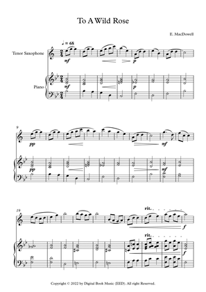 To A Wild Rose - Edward MacDowell (Tenor Sax + Piano)