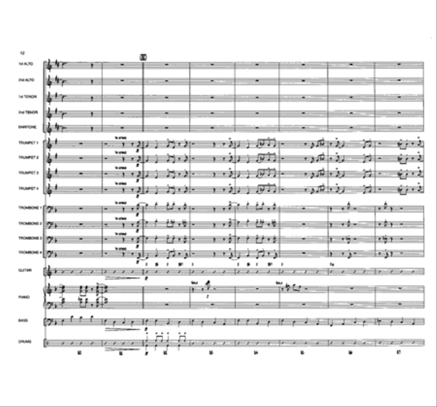 Blues for Buster Blues for Buster Jazz Ensemble scores gallery preview page 12