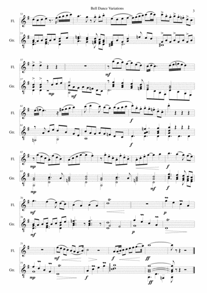 Bell Dance Variations for flute and guitar image number null