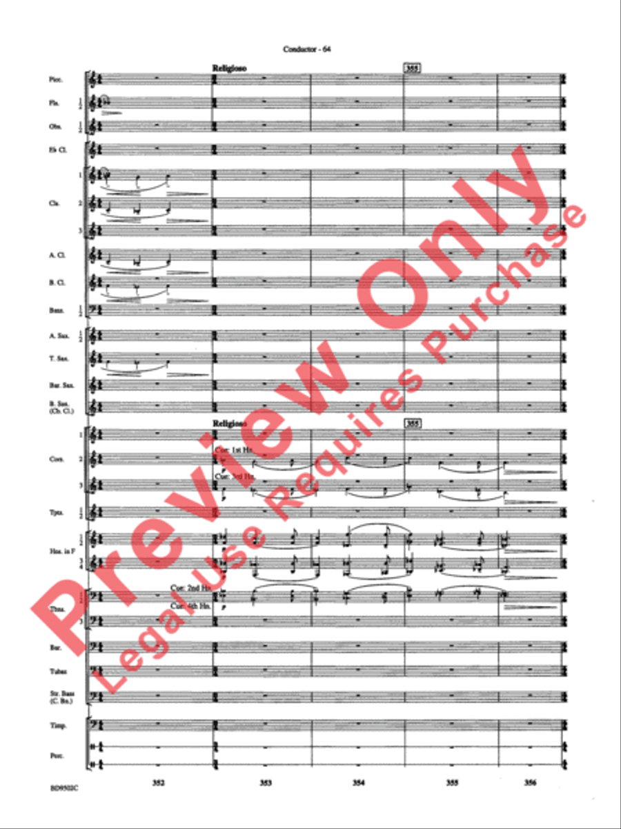 Symphony No. 3 for Band Concert Band scores gallery preview page 67