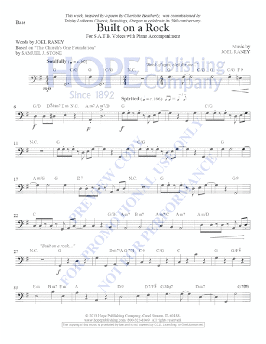 Built on a Rock 4-Part scores gallery preview page 5