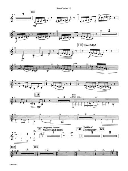 Harry Potter Symphonic Suite: B-flat Bass Clarinet