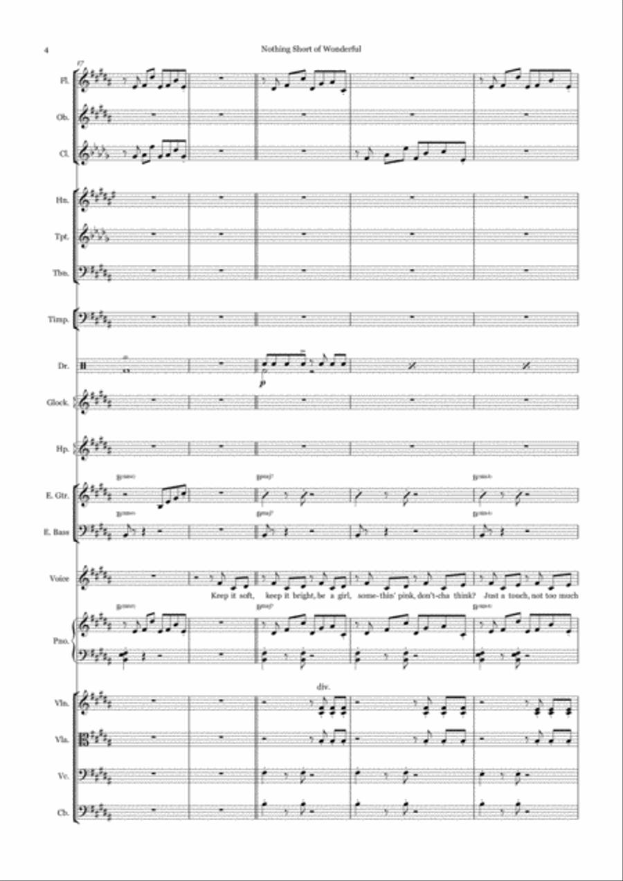 Nothing Short Of Wonderful Large Ensemble scores gallery preview page 4