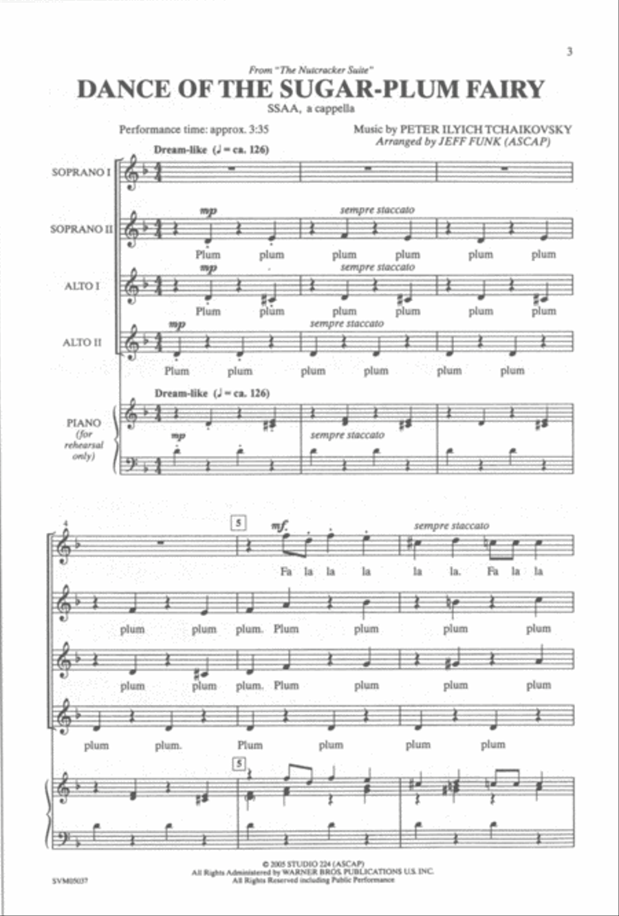 Dance of the Sugar-Plum Fairy Women's Choir scores gallery preview page 2