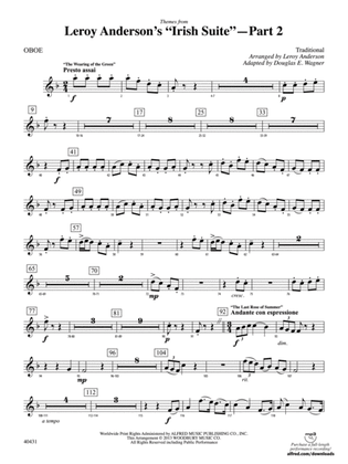 Leroy Anderson's Irish Suite, Part 2 (Themes from): Oboe