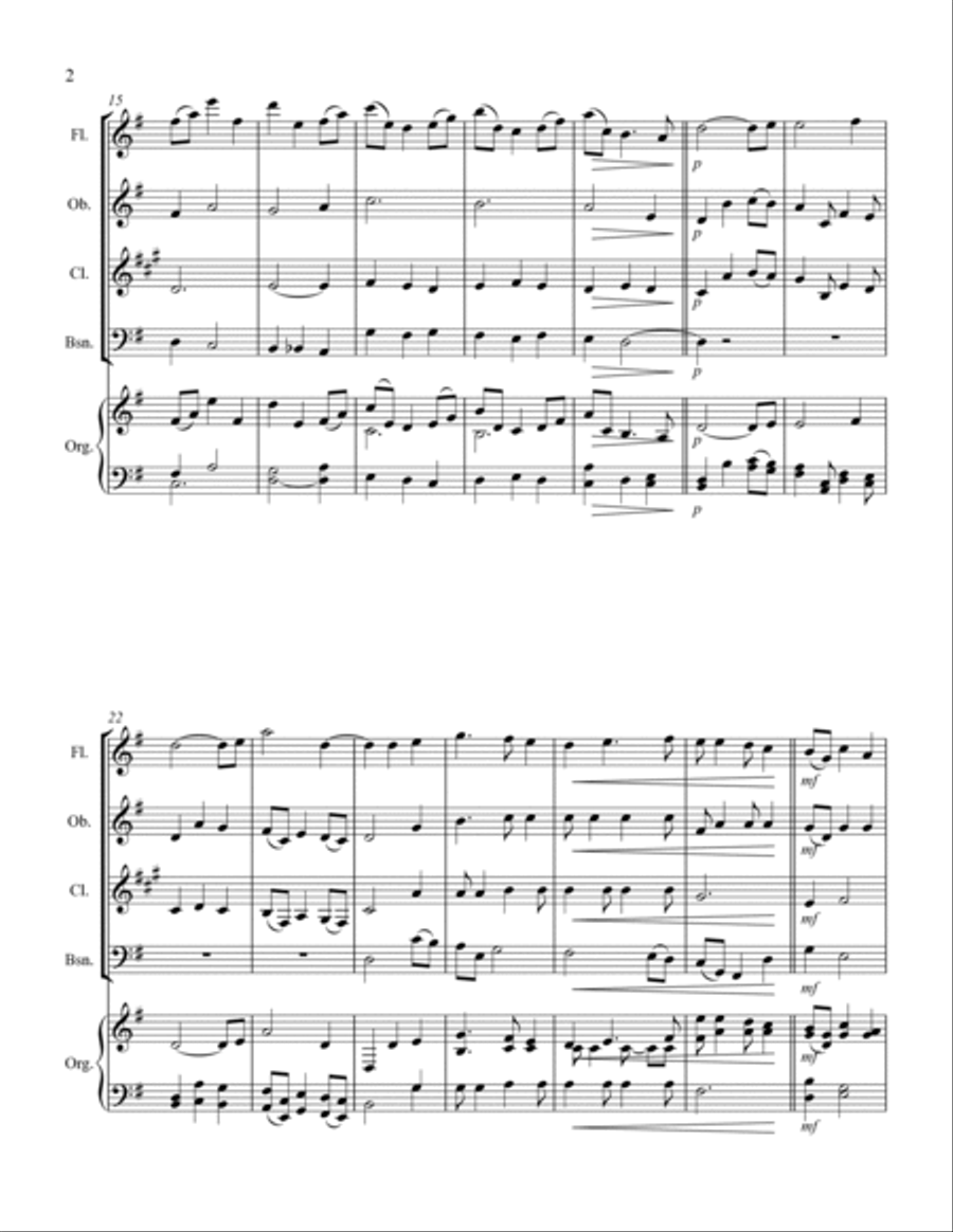 Elgar - Nimrod from Enigma Variations (for Woodwind Quartet) Woodwind Quartet scores gallery preview page 3