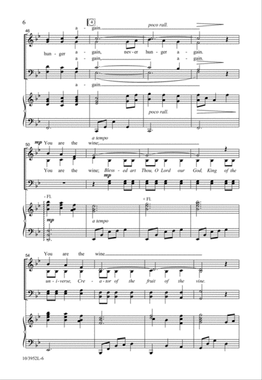 You Are the Bread 4-Part scores gallery preview page 6
