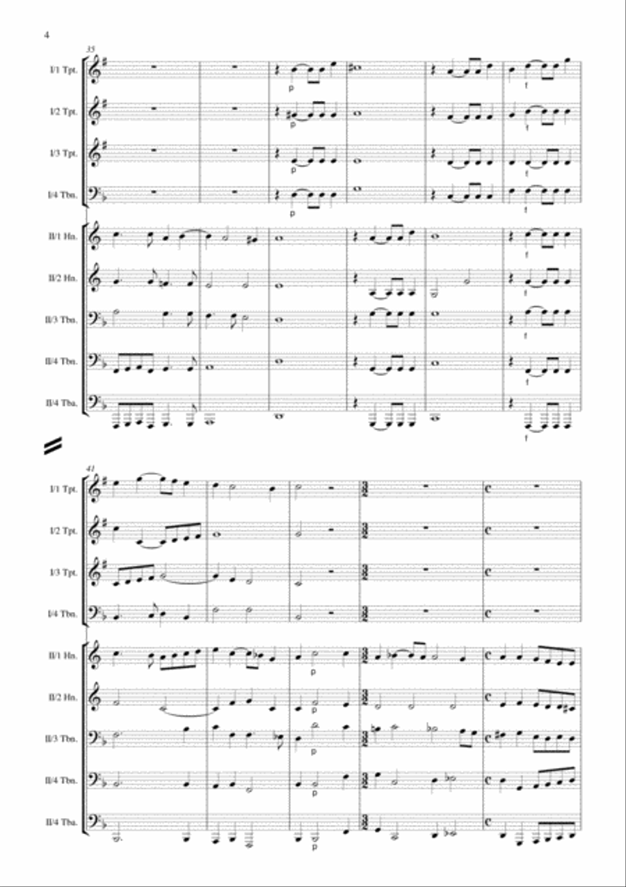 Sonata pian' e forte by Giovanni Gabrieli arranged for brass Brass Ensemble scores gallery preview page 5